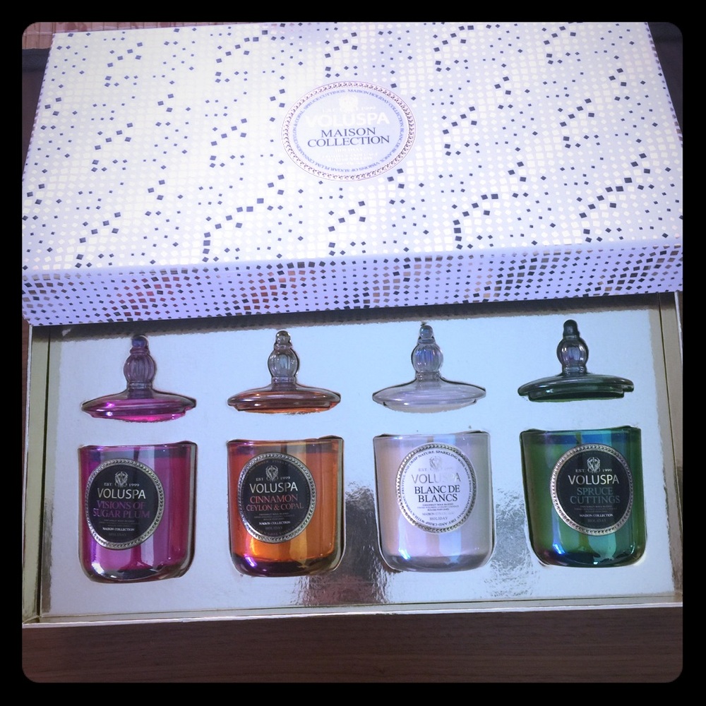 New Voluspa Maison Collection 4pcs candle